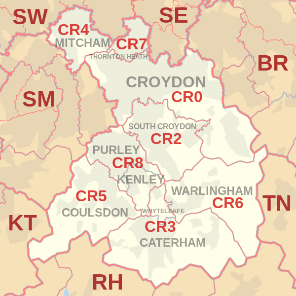 Image result for map of Croydon, CR0