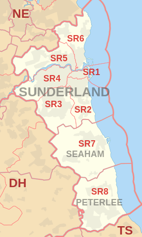 SR Postcode Area Map