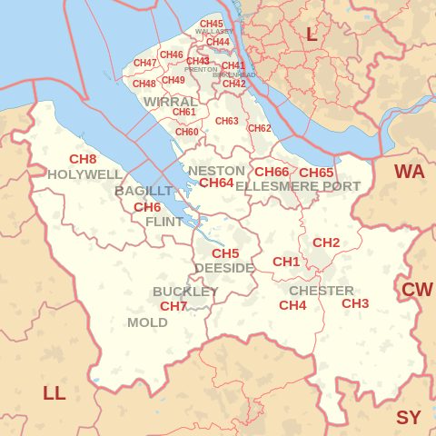 CH Postcode Area Map