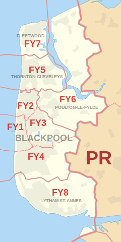 FY Postcode Area Map