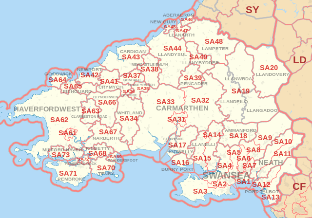 SA Postcode Area Map