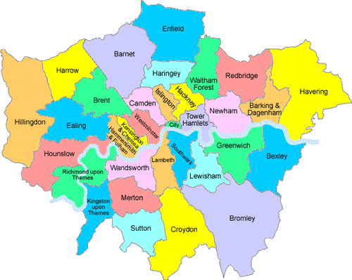 London Region Map